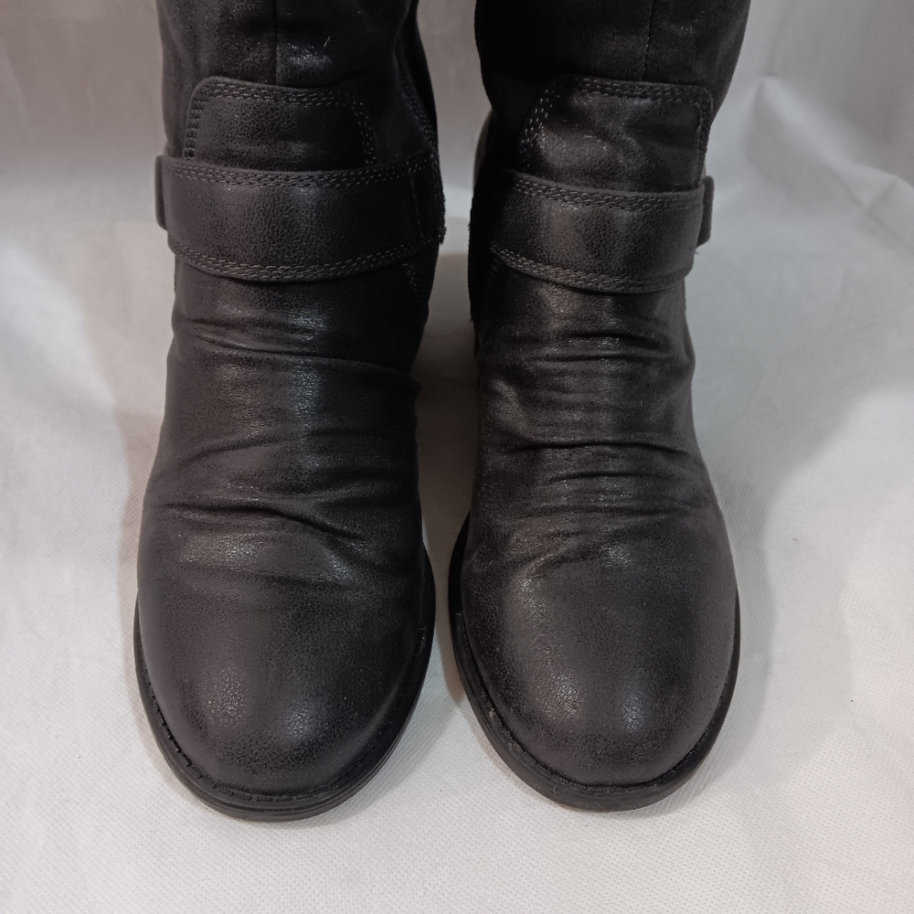 BareTraps Womens 8.5 Gray Boots Wylla Casual Round Toe Mid-Calf Sweater Collar - Picture 3 of 14